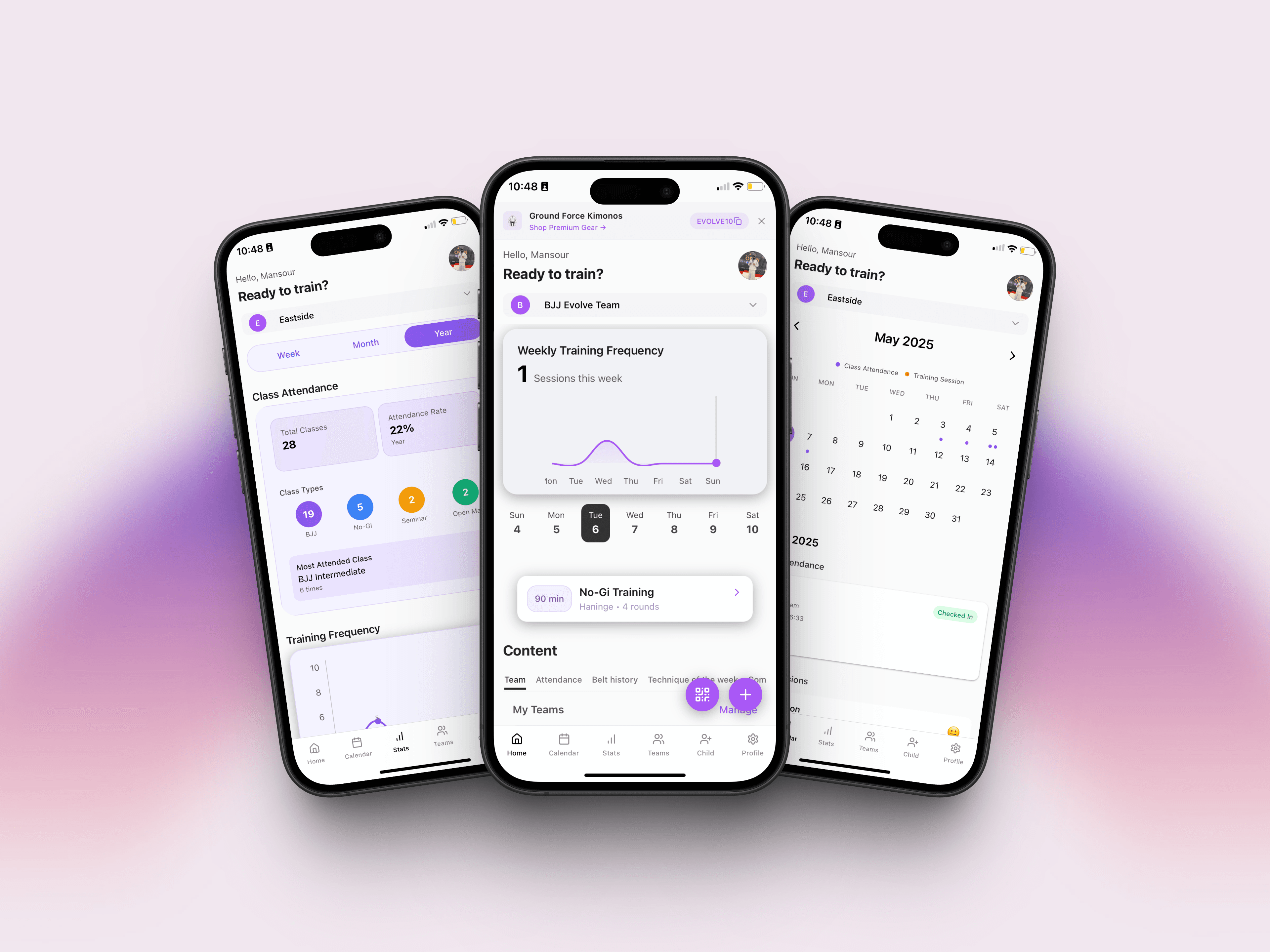 BJJ Evolve Mobile App Screenshots